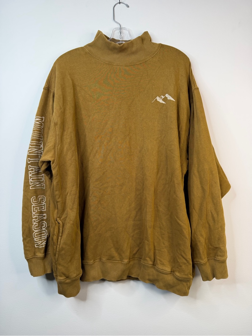 Aerie Mountain Season Oversized Mock Neck Sweatshirt Brown XL - Picture 3 of 9